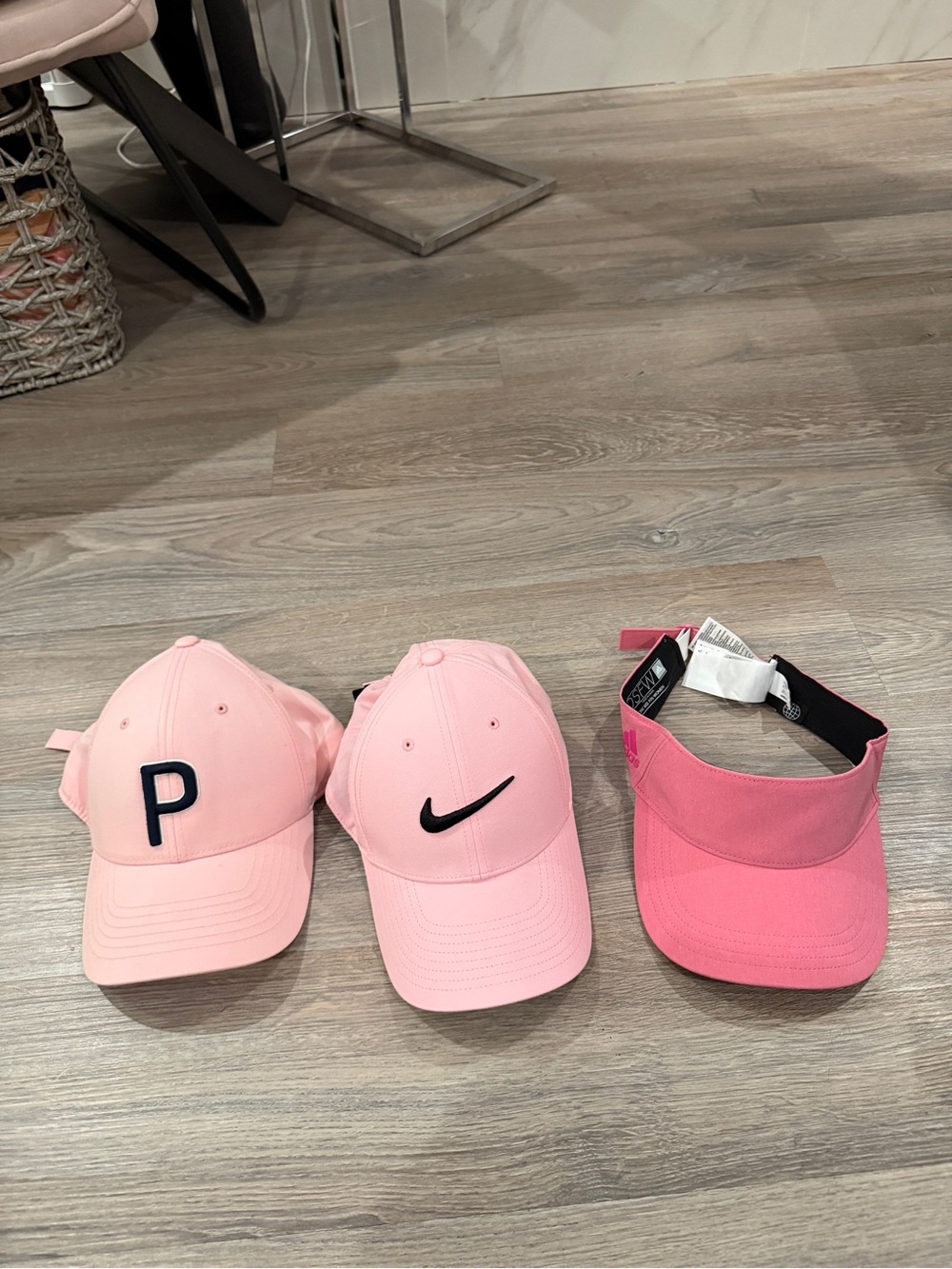 Pink golf hats